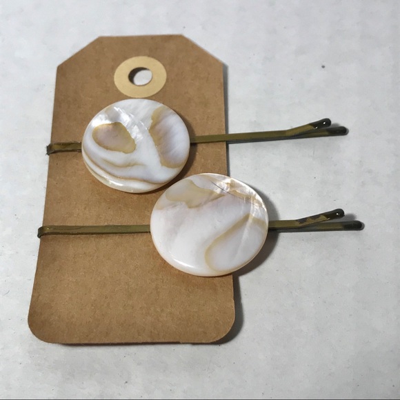Homemade Accessories Set Of Large Gold Hair Pins With Pearl